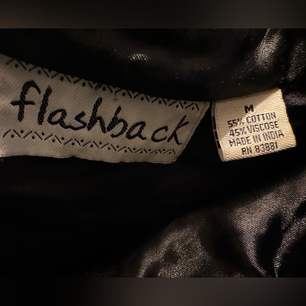 Flashback Embroidered Jacket Sz M Ombre Floral Cottage Vintage Art To Wear Boho - Picture 15 of 15